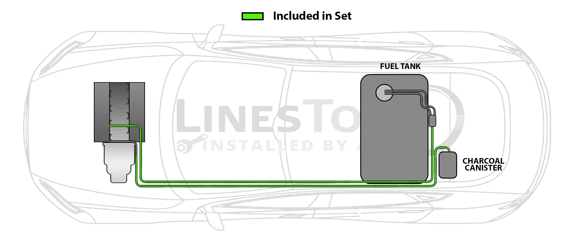 Juego de tuberías de combustible para Chevy Cobalt 2007, 2 y 4 puertas, 2,2 l, con filtro de combustible externo SS255-A1C, acero inoxidable