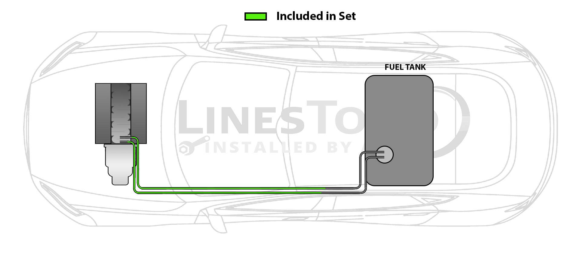 Pontiac G8 Fuel Line Set 2008 3.6L SS255-K1A Stainless Steel