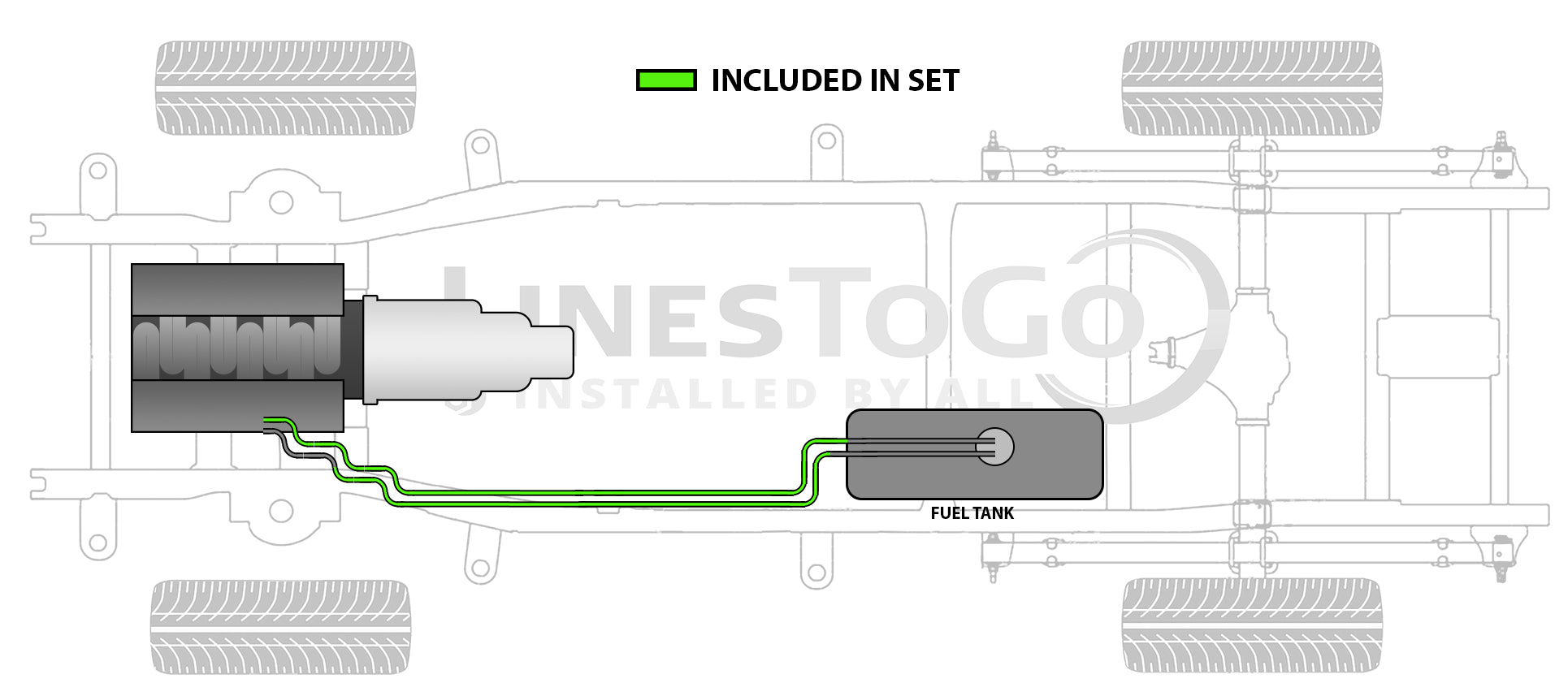 Chevrolet Trailblazer Fuel Line Set 2008 4.2L SS446-F2D Stainless Steel