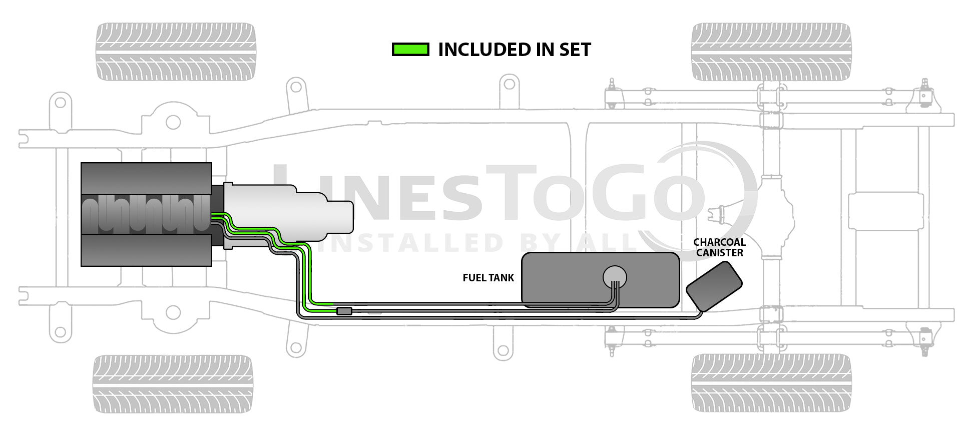 Ensemble de conduites de carburant Chevy SSR 2003 5,3 L FL446-C2A