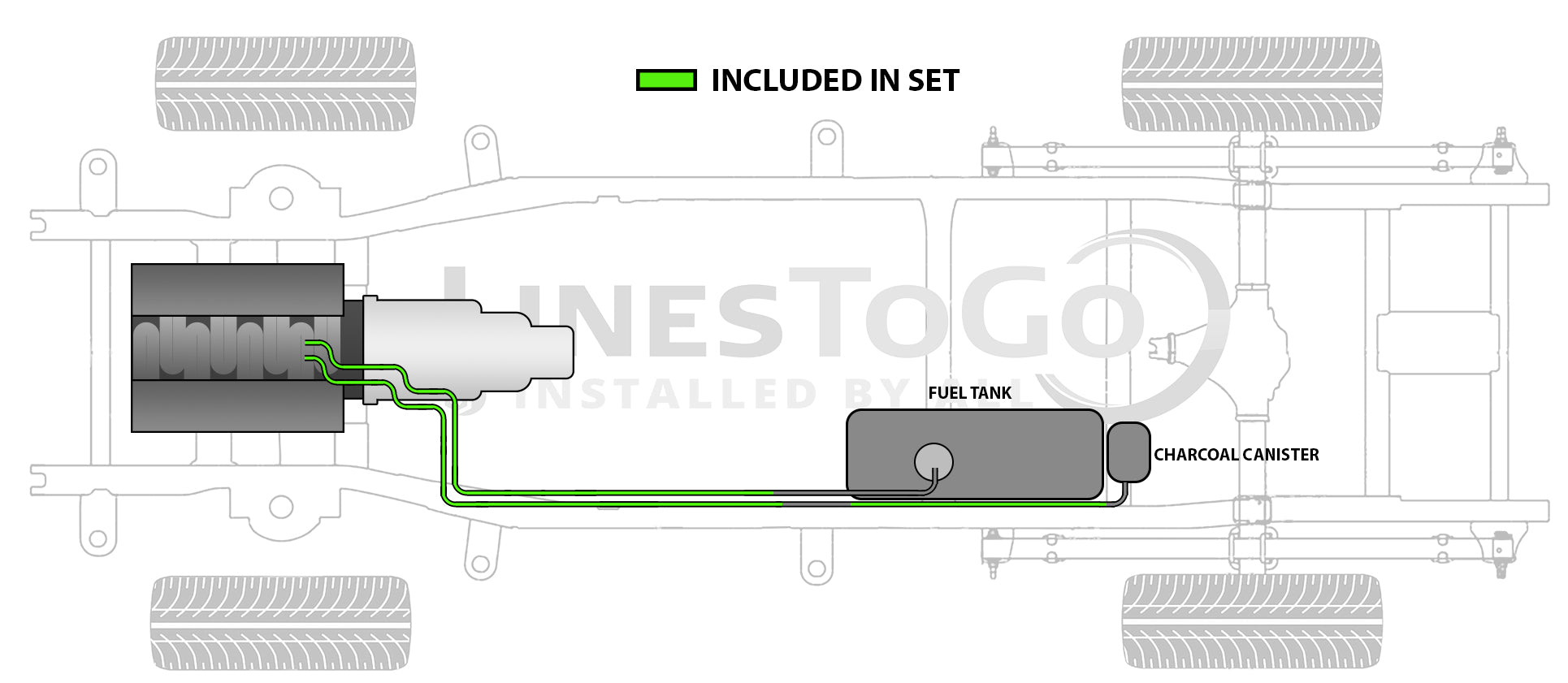 Hummer H3 Fuel Line Set 2006 3.5L SS486-T1A Stainless Steel