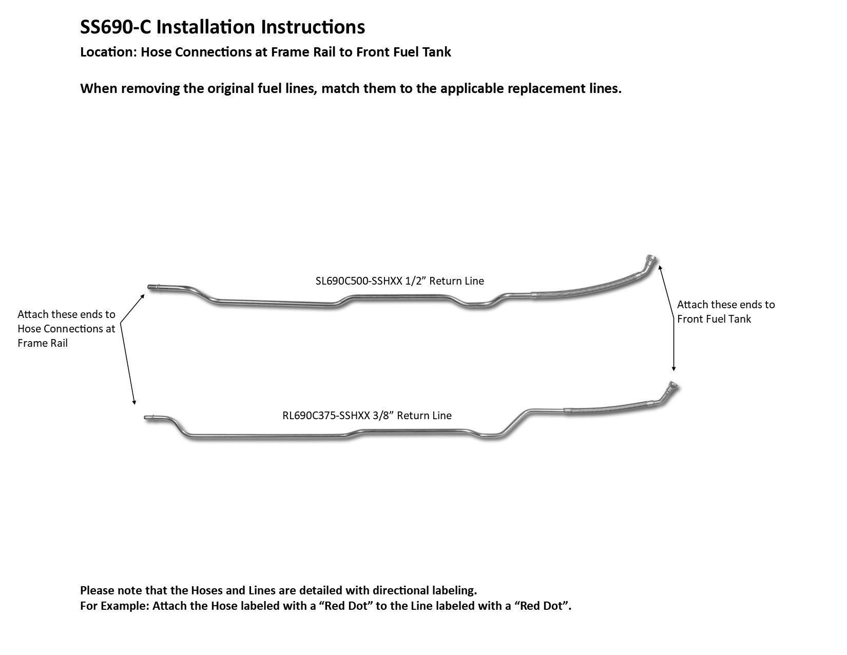 2004 Chevy Kodiak C4500/5500 6.6L Diesel Fuel Lines - Chevy Feed Lines ...