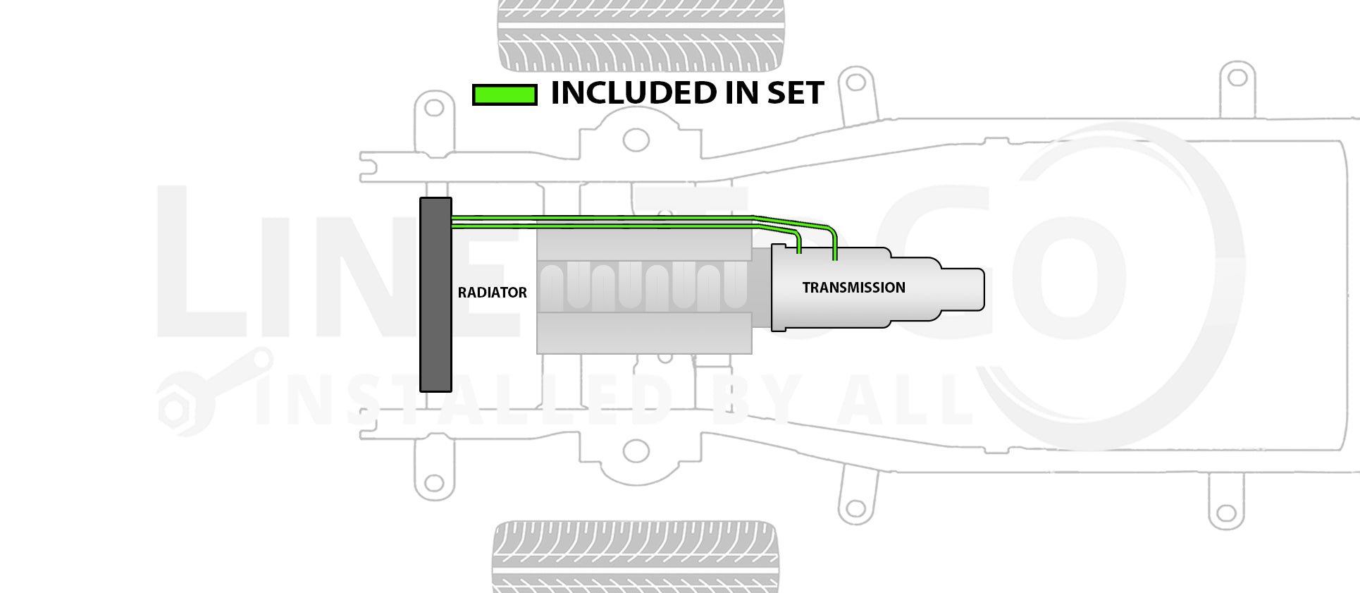 Chevy Kodiak Transmission Line Set 2004 C4500/5500 8.1L TCL-201-1A