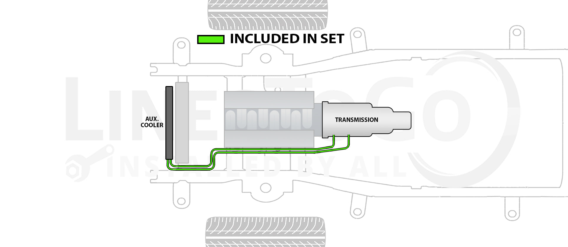 Juego de líneas de transmisión para Chrysler 300 2008 3.5L TCL-193-SS2A Acero inoxidable