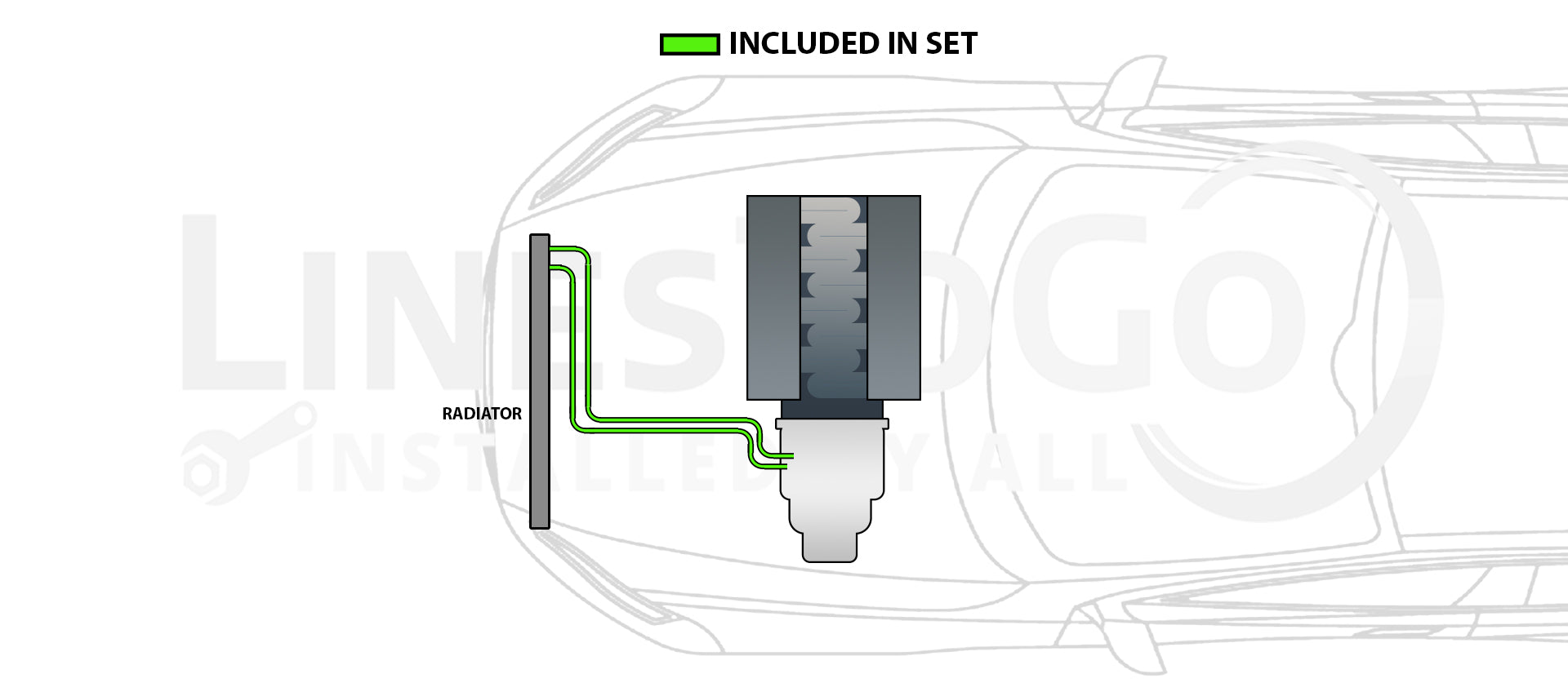 Buick Lucerne Transmission Line Set 2011 3.9L TCL-196-SS1C Stainless Steel