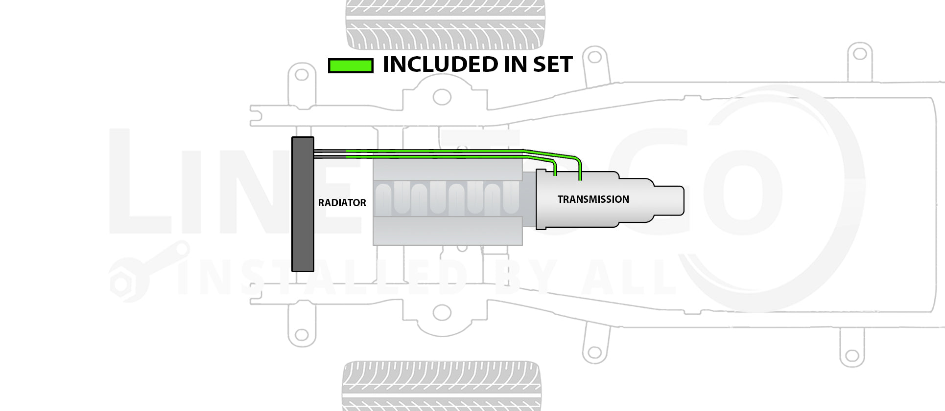 Dodge Dakota Transmission Line Set 2006 3.7L TCL-204-SS1B Stainless Steel
