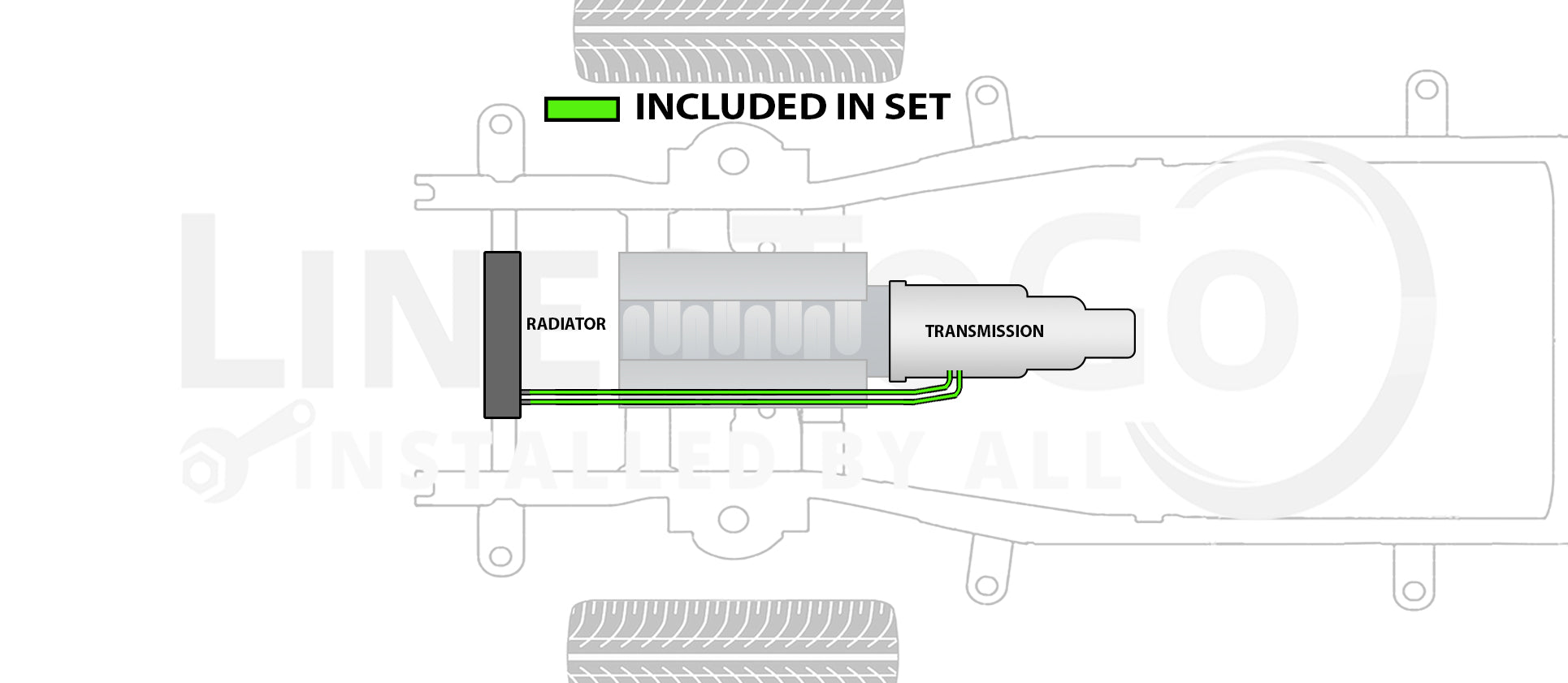 Jeep Grand Cherokee Transmission Line Set 2002 4.0L TCL-213-SS1D Stainless Steel