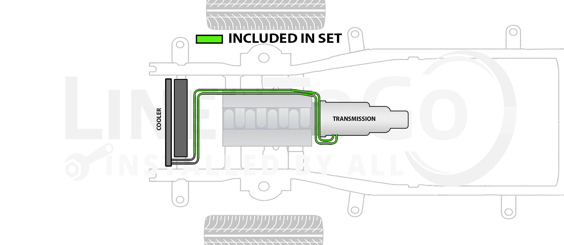 Dodge Ram Transmission Line Set 1996 2500/3500 8.0L TCL-215-SS1C Stainless Steel
