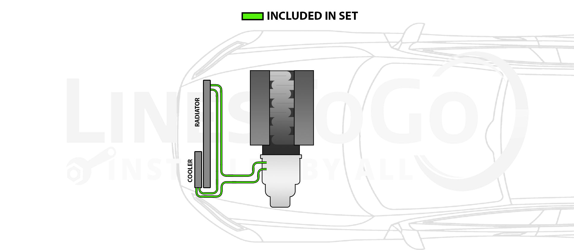 Chevy Impala Police Transmission Line Set 2004 3.8L TCL-239-SS1A Stainless Steel