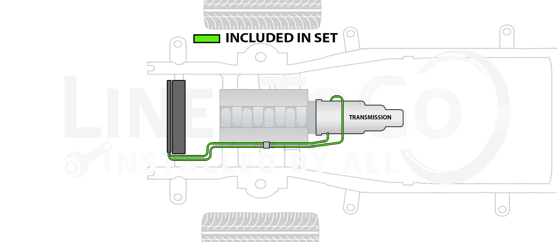 Dodge Challenger Transmission Line Set 2010 3.5L TCL-243-SS1A Stainless Steel