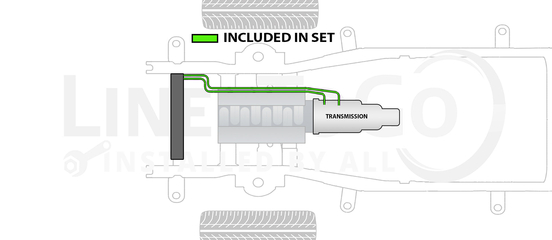 Chevy P30 Transmission Line Set 1991 7.4L TCL-251-SS1A Stainless Steel