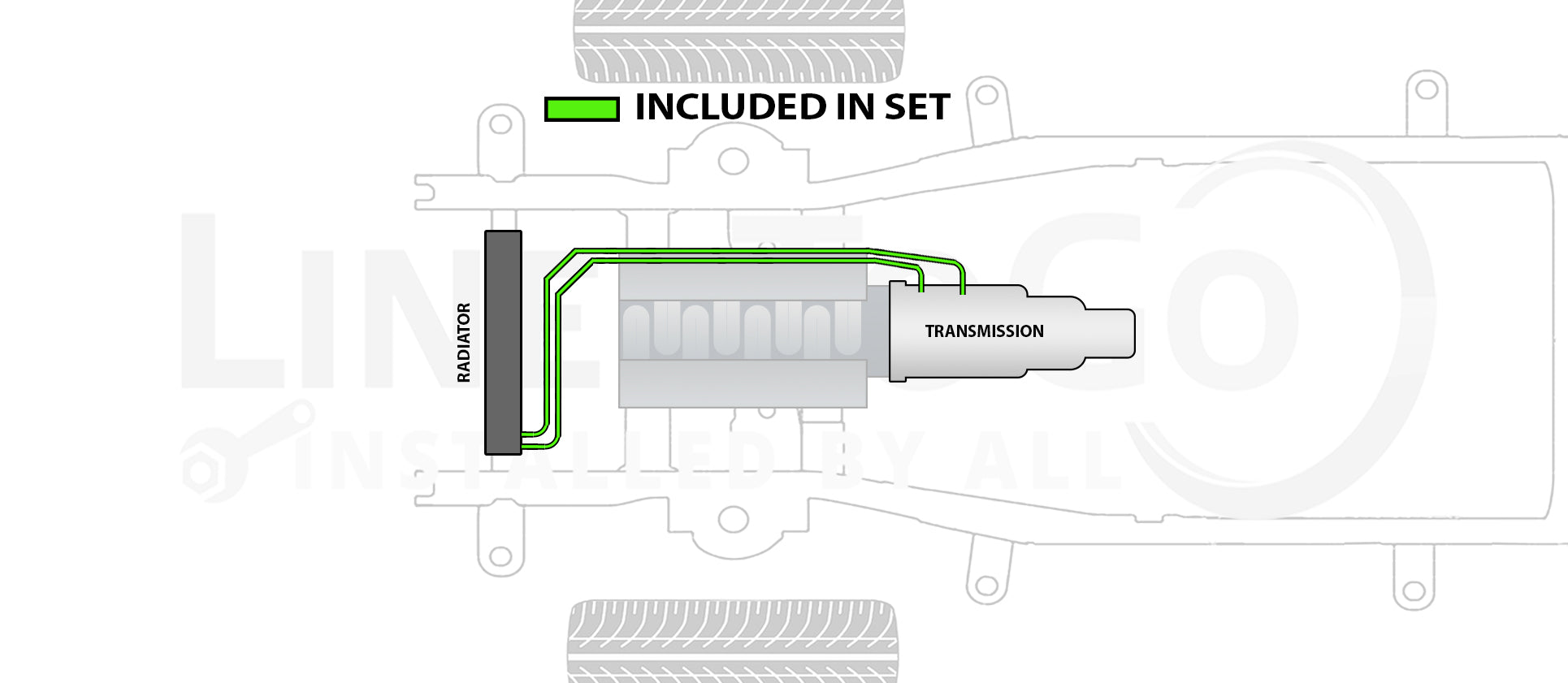 Ensemble de conduites de transmission Toyota Tacoma 2015 4.0L TCL-154-SS1K en acier inoxydable