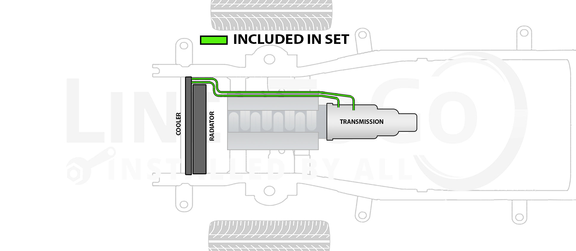 Juego de líneas de transmisión para Dodge Ram 2500 2010 6.7L TCL-222-1A