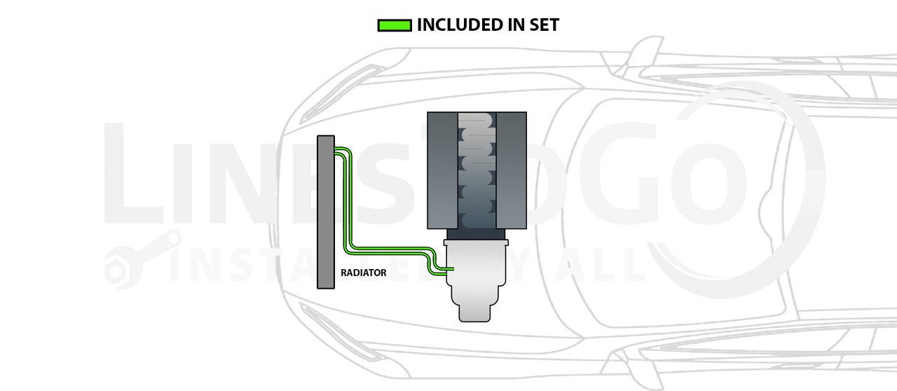 Toyota Matrix Transmission Line Set 2005 1.8L TCL-166-SS2C Stainless Steel