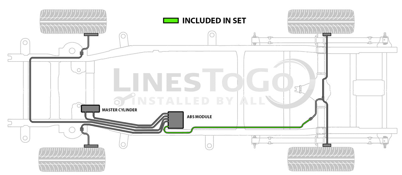 Chevy Suburban Intermediate Brake Line 1995 C1500/2500 2WD BLC-101-SS1A Stainless Steel