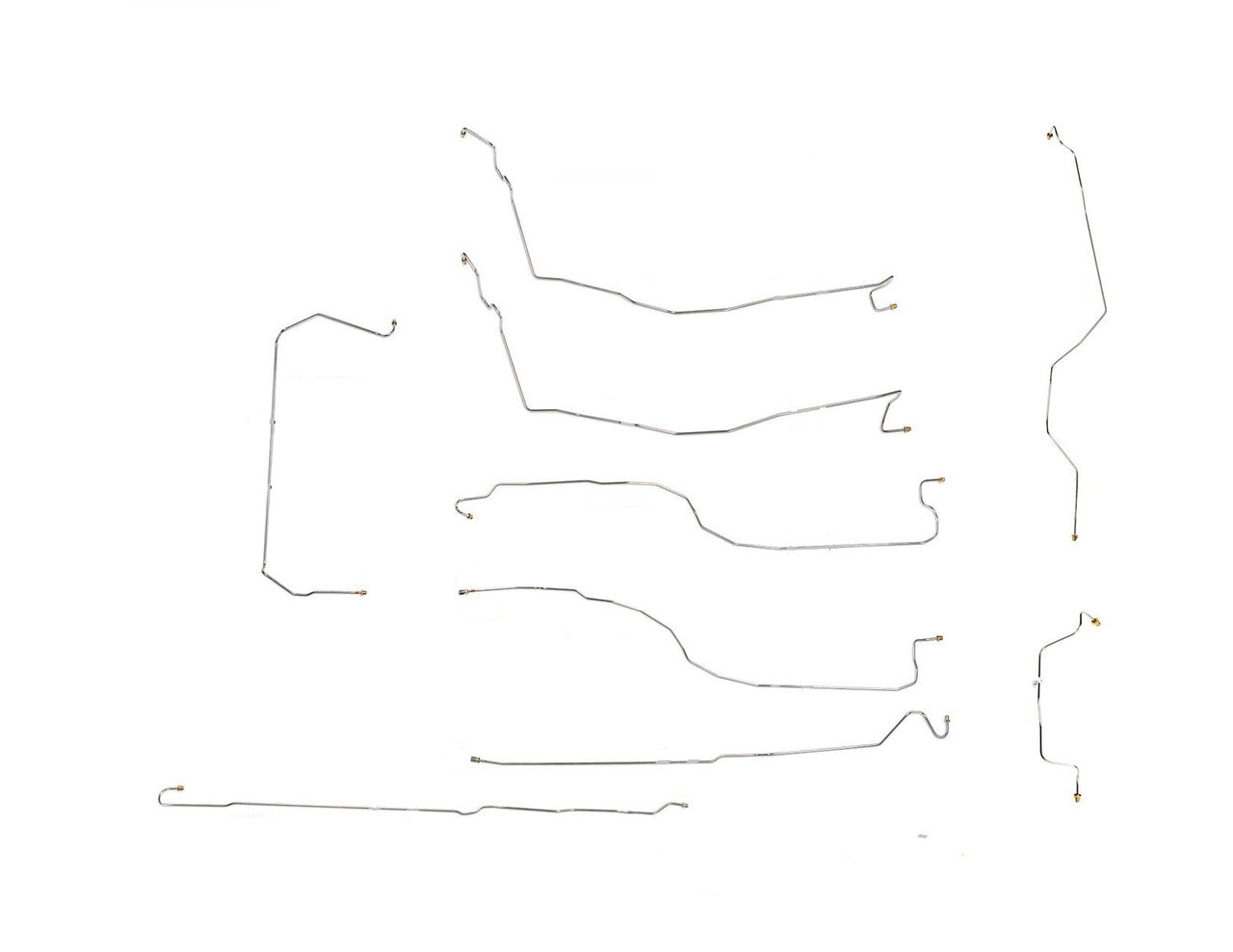 Chevy Silverado Brake Line Set 2000 1500 2WD Ext Cab 8ft Bed 4.3L BLC-238-SS1A Stainless Steel