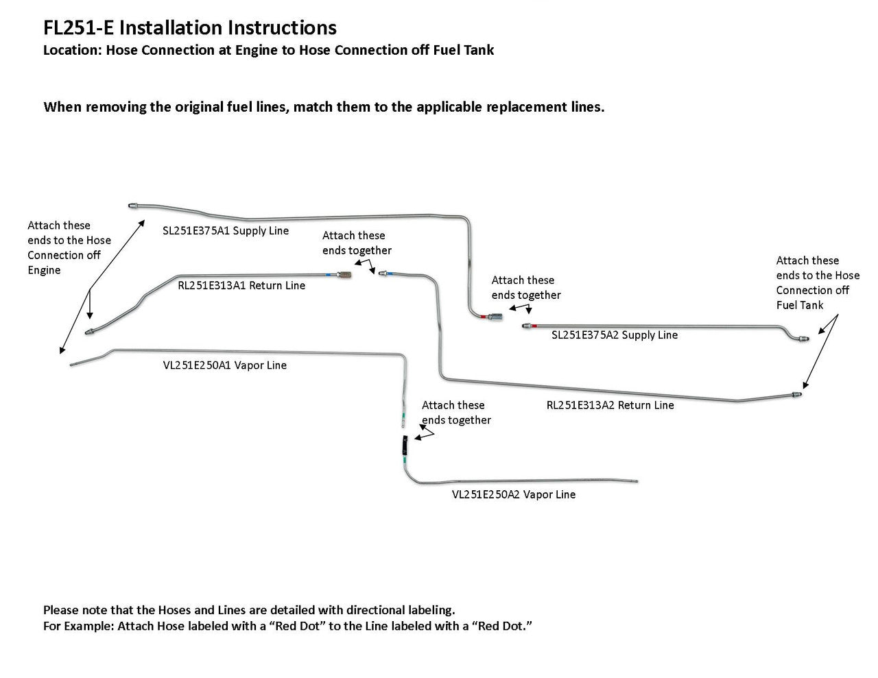 Buick Electra Fuel Line Set 1989 4 Door 3.8L FL251-E4E