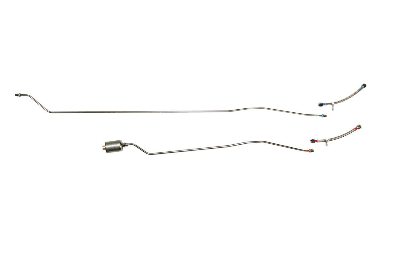 GMC Truck Rear Fuel Line Set 1989 4WD Reg Cab 8ft Bed 7.4L SS400-R2H Stainless Steel