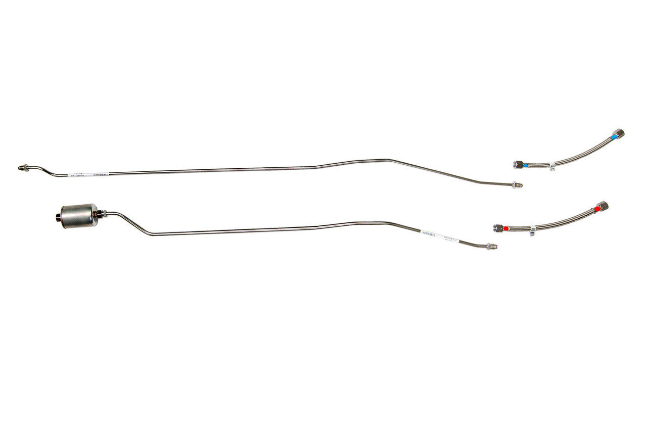 Chevy Truck Rear Fuel Line Set 1990 Reg Cab 8ft Bed 4WD 4.3L Gas SS400-S1A Stainless Steel