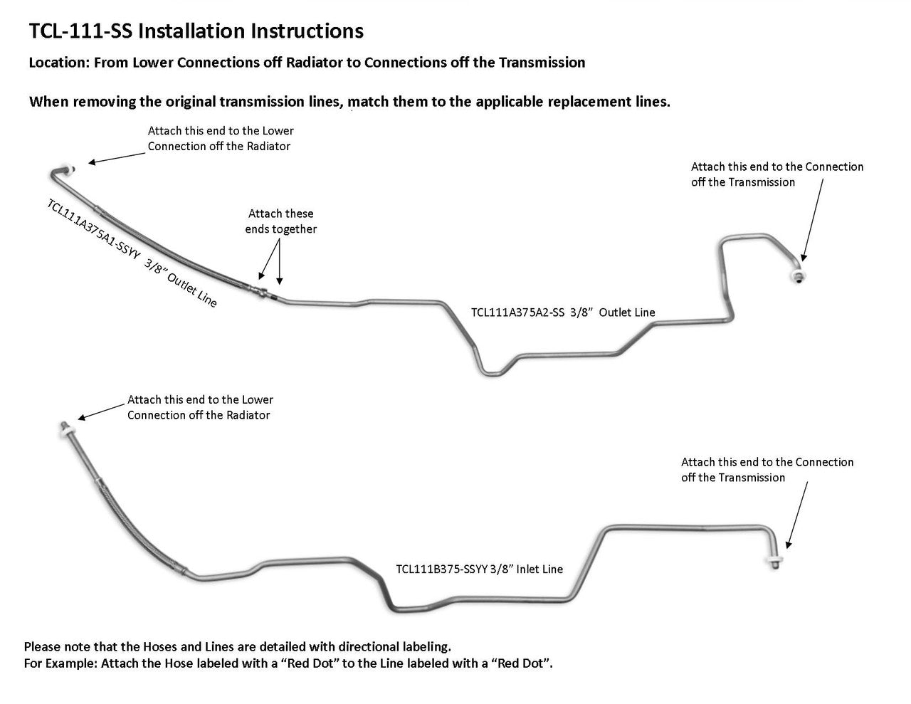 Jeep Wrangler Transmission Line Set 2006 4.0L TCL-111-SS1B