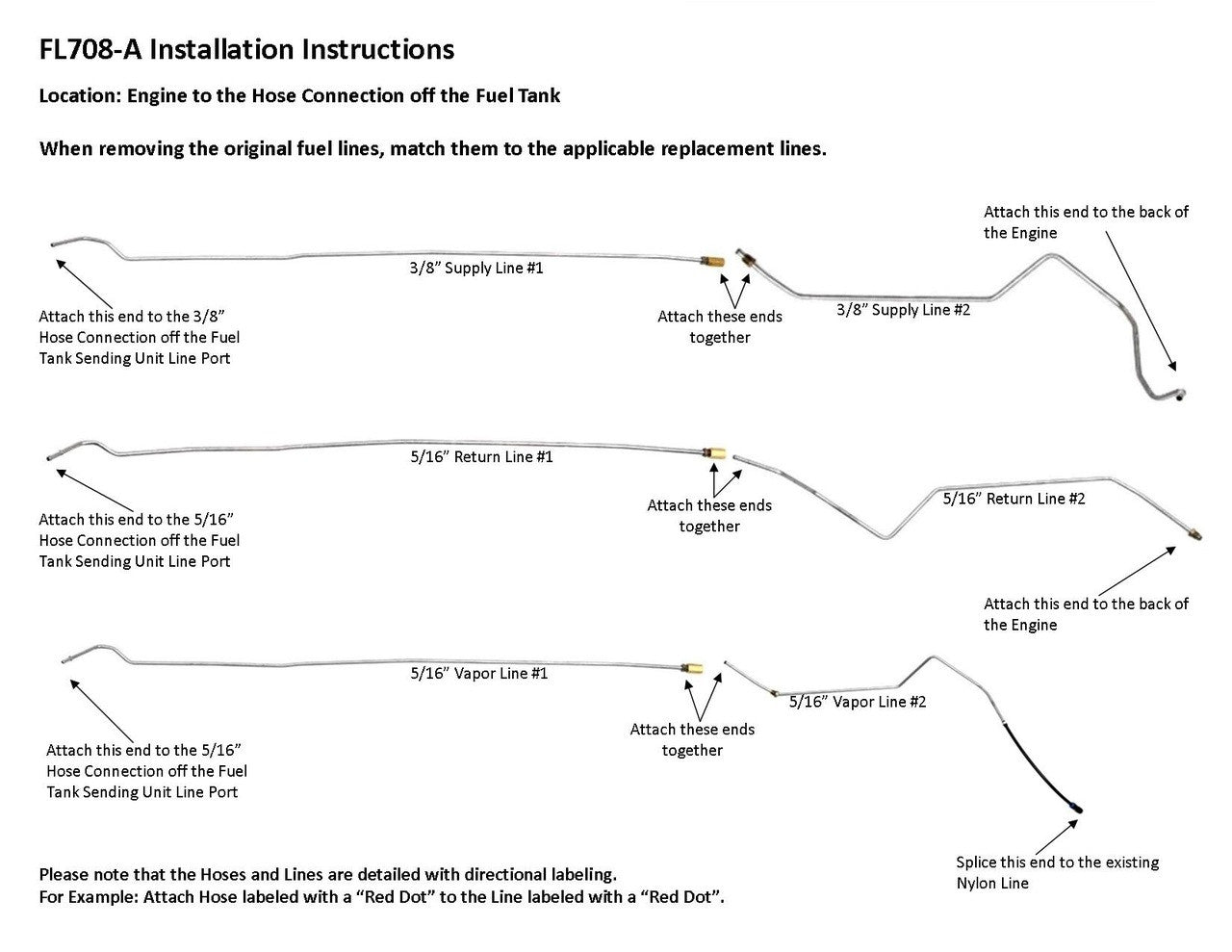 Ensemble de conduites de carburant pour Chrysler Concorde 2001 3,5 L FL708-A1D