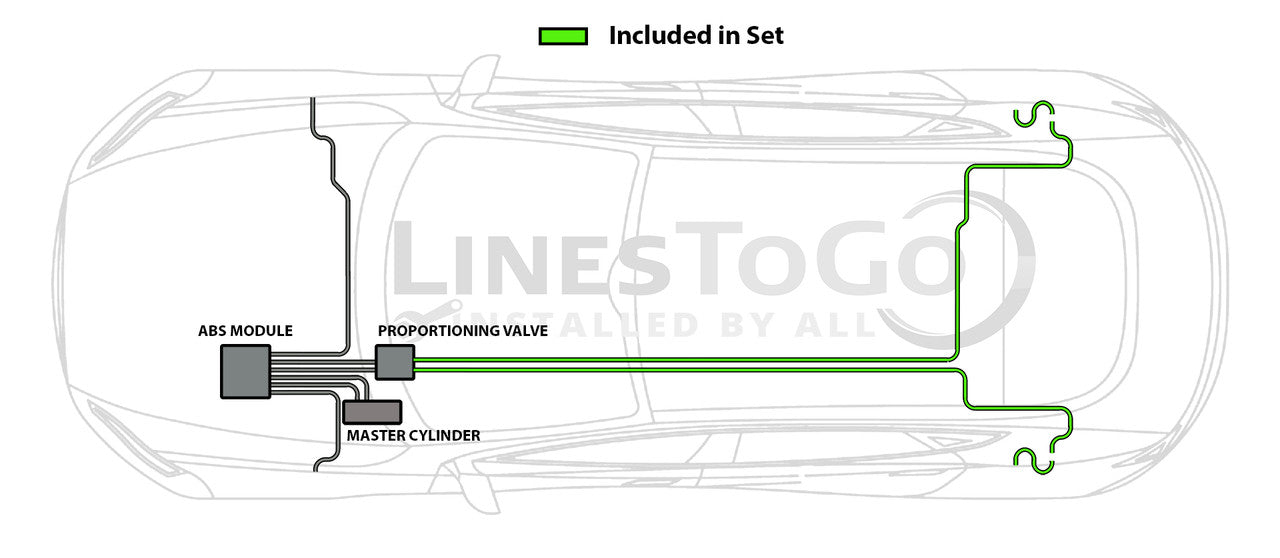 Honda Accord Rear Brake Line Set 2000 2.3L BL-1111-SS1J Stainless Steel