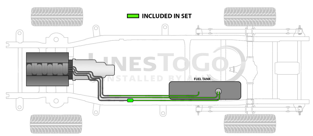 Ensemble de conduites de carburant arrière pour Chevy Tahoe 2000 1500 4 portes 5,7 L FL149-A2C