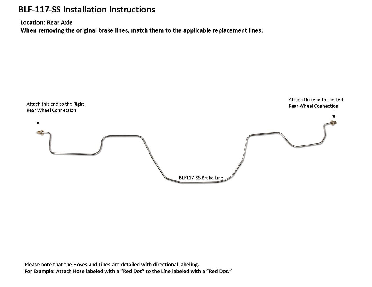 Ford Explorer Rear Axle Line 2000 4.0L BLF-117-SS1C Stainless Steel