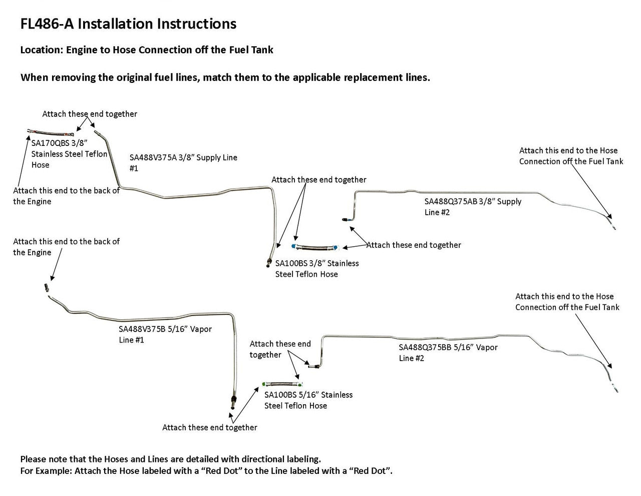 Chevy Silverado Fuel Line Set 2007 Classic C/K1500 Ext Cab 4.3L FL486-A2