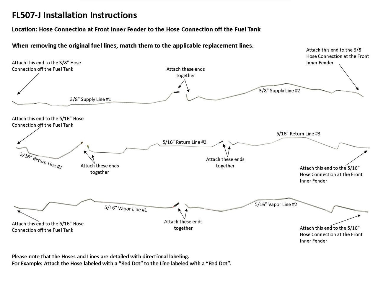 GMC Jimmy Fuel Line Set 1984 K5 Fullsize 2 Door 4WD 5.0L FL507-J2D
