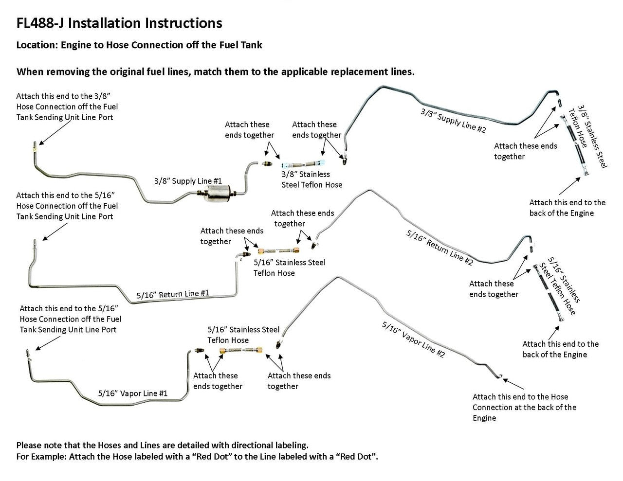 Chevy Silverado Fuel Line Set 1999 C/K1500 Reg Cab 5.3L FL488-J1A