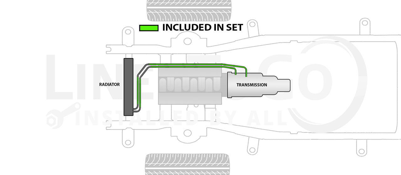 Ensemble de conduites de transmission Toyota Tacoma 2012 4.0L TCL-154-SS1H en acier inoxydable