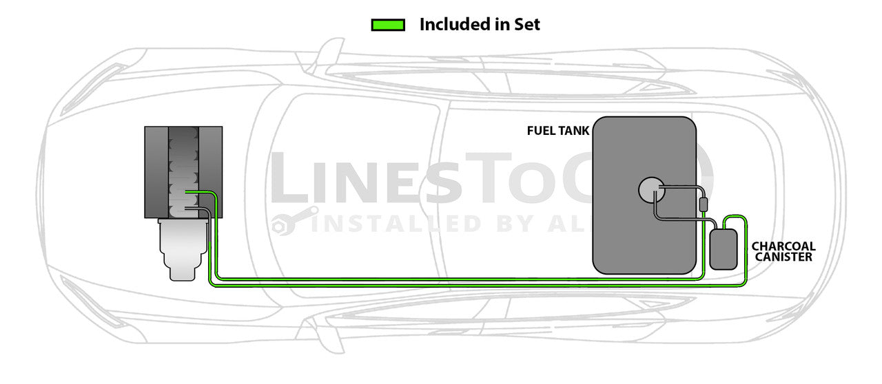 Chevy Cobalt Fuel Line Set 2007 2 & 4 Door 2.2L w/o External Fuel Filter w/RPO Code NU6 (California Emissions System) FL255-D4A