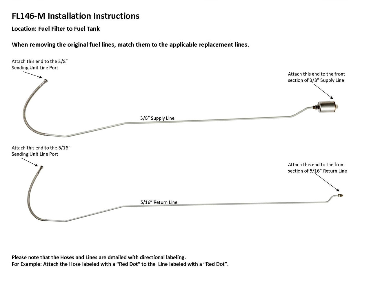 GMC Truck Rear Fuel Line Set 1999 K1500 Ext Cab 6.5 ft Bed 4WD 5.7L FL146-M2D
