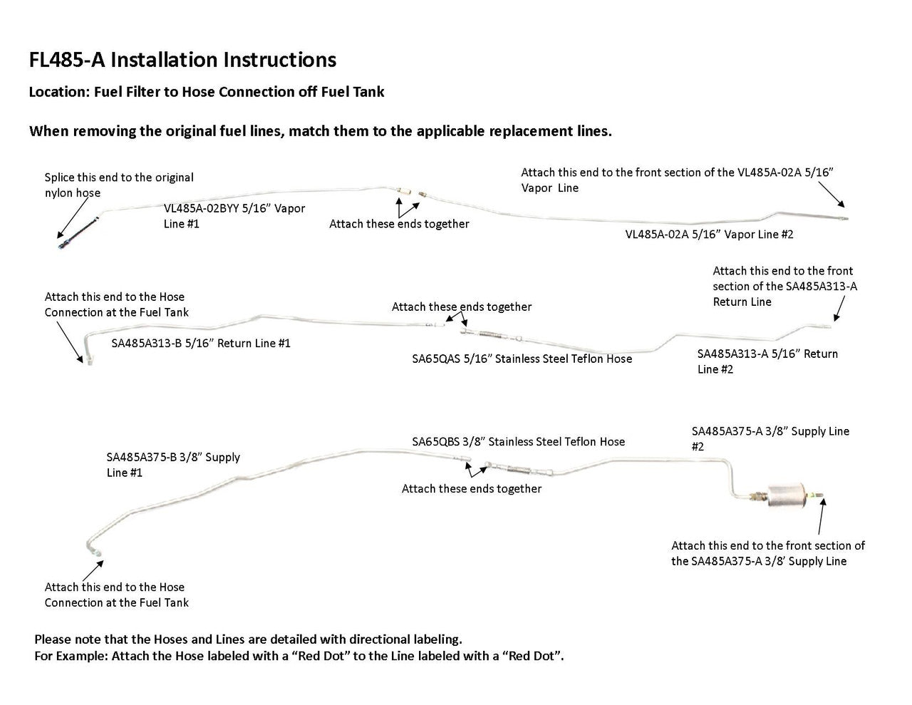 Juego de tuberías de combustible traseras para Chevy Blazer Serie S 2001 4 puertas FL485-A1E