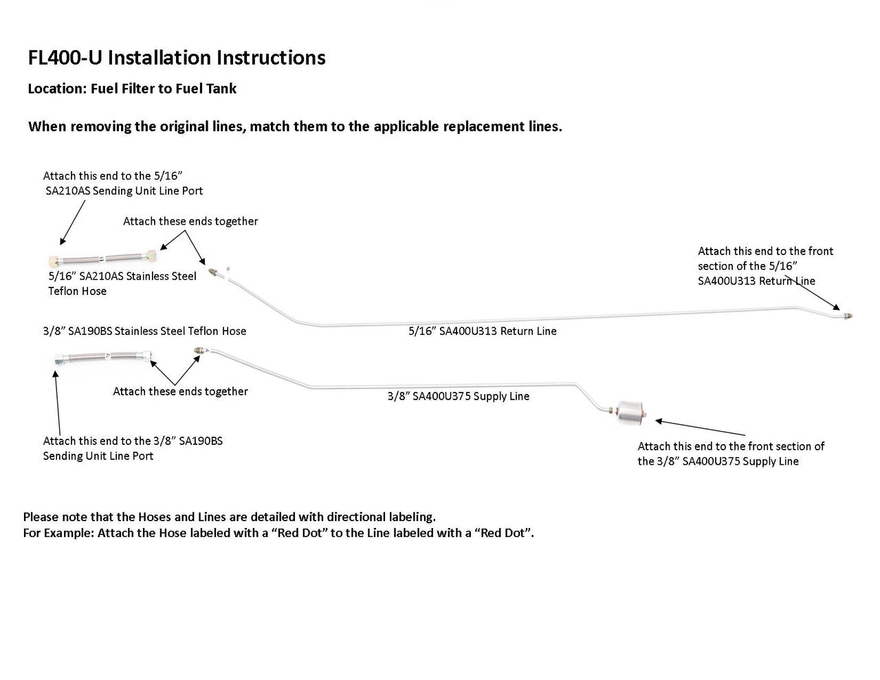 Chevy Truck Rear Fuel Line Set 1988 Ext Cab 6.5ft Bed 4WD 5.0L Gas FL400-U1C