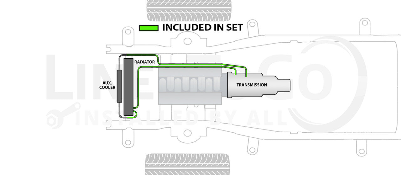 Jeu de conduites de transmission Mazda B4000 2007 4.0L TCL-153-SS2B Acier inoxydable