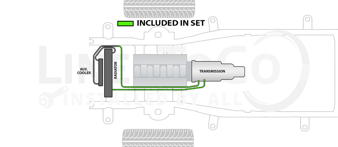 Jeep Wrangler Transmission Line Set 1995 2.5L TCL-183-SS1D Stainless Steel