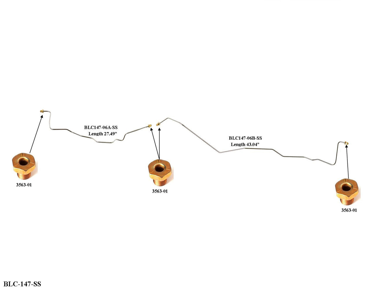 Chevy Truck Rear Axle Set 1995 3500 5.7L BLC-147-SS1E Stainless Steel