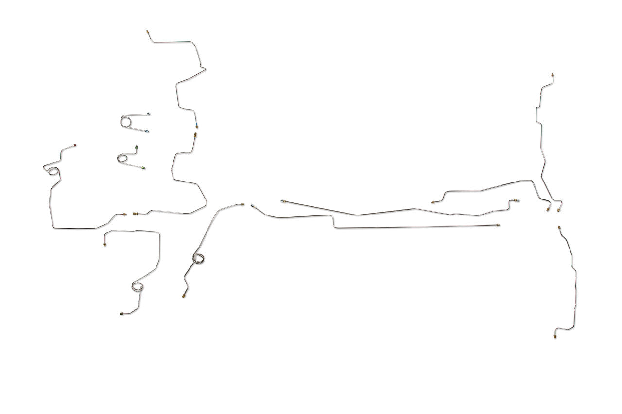 Chevy Truck Brake Line Set 1997 K1500 4WD Ext Cab 6.5ft Bed 5.7L BLC-171-SS1J Stainless Steel