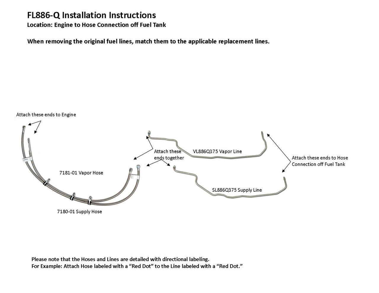 GMC Sierra Fuel Line Set 2011 C/K1500/2500 Reg Cab 8ft Bed 4.3L(X) FL886-Q2C