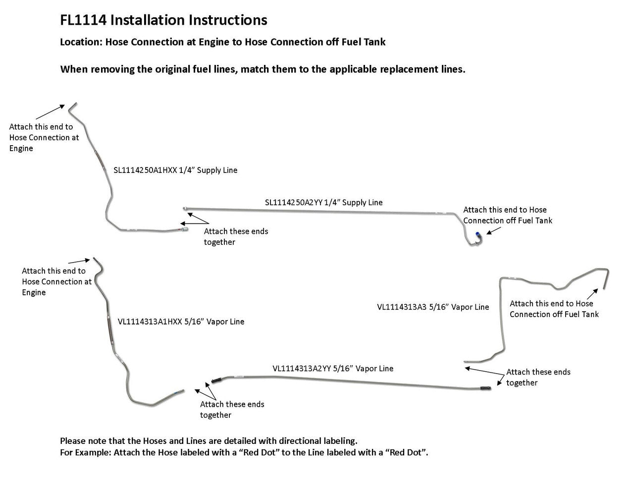 Honda Civic Fuel Line Set 2001 4 Dr 1.7L FL1114-1A