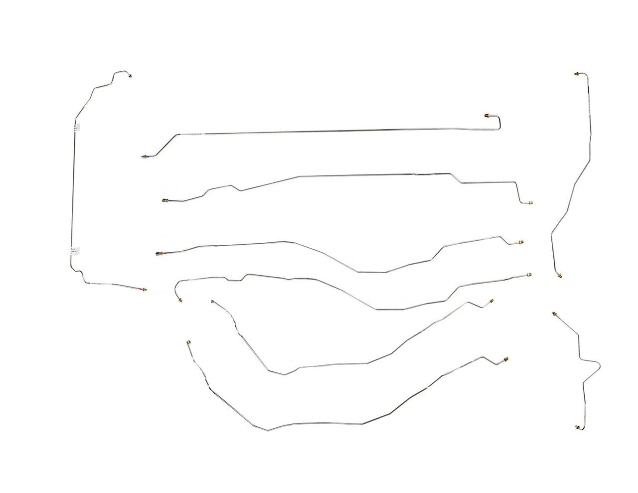 Jeu de conduites de frein pour Chevy Silverado 2002 2500HD/3500 Crew Cab 8 pi 6,0 L BLC-223-SS1B Acier inoxydable