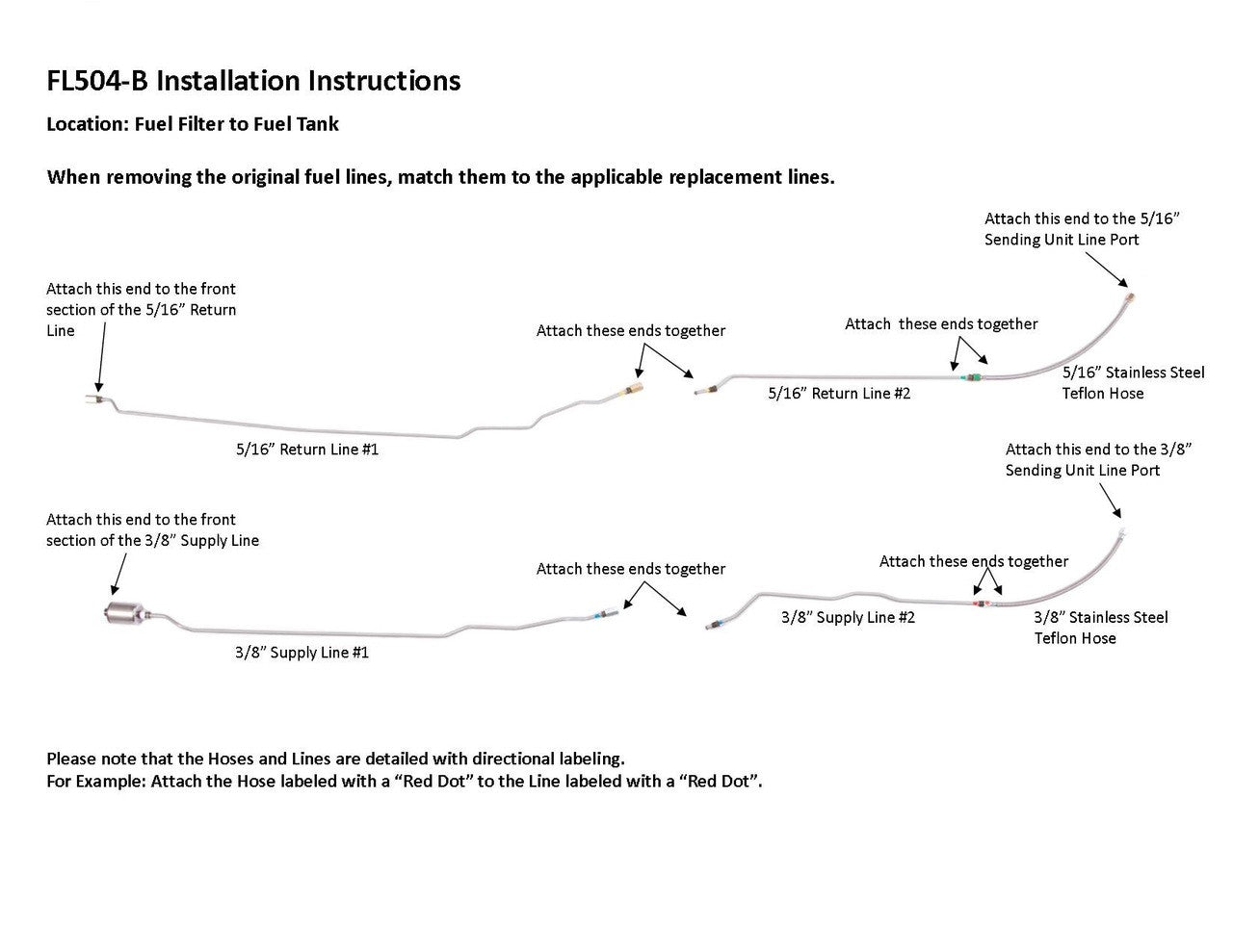 Chevy Tahoe Rear Fuel Line Set 1996 1500 2 Door 4WD Gas 5.7L FL504-B3E