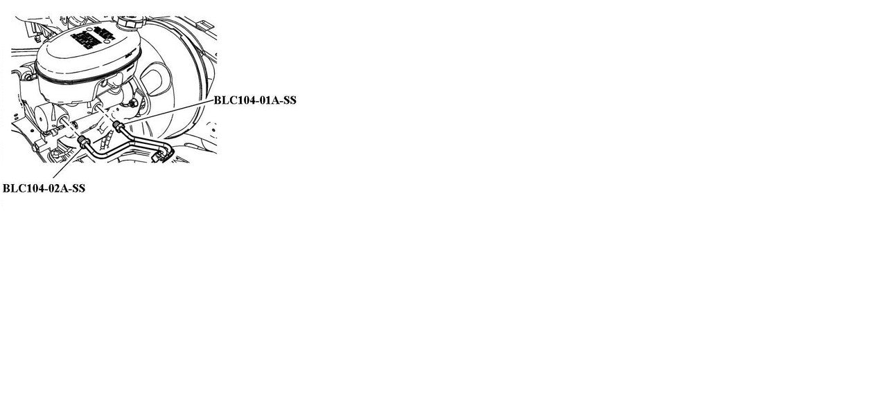 Chevy Silverado Brake Line Set 2004 1500 4WD Ext Cab 6.5ft Bed 4.3L BLC-104-SS1B Stainless Steel