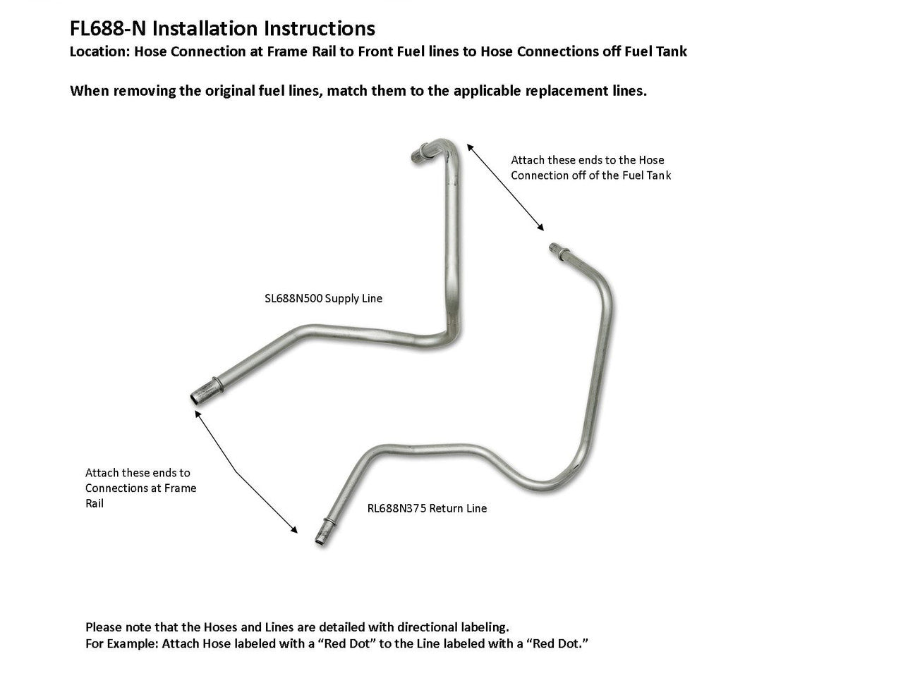 Juego de tuberías de combustible intermedias TopKick para GMC 2009 C6500/7500/8500 7.2L FL688-N1F