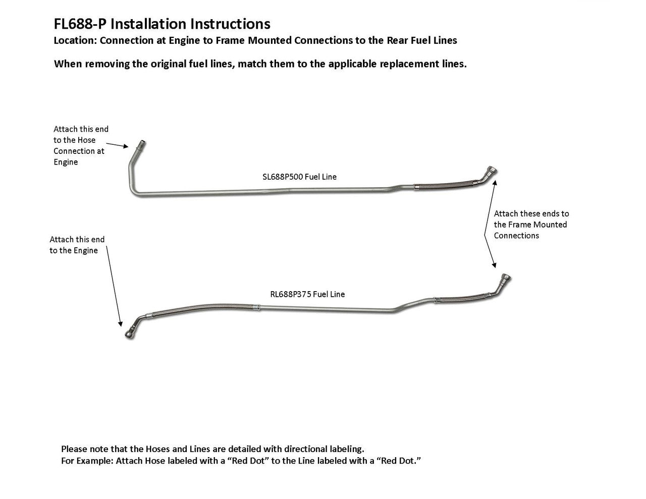 Juego de tuberías de combustible intermedias GMC Topkick 2006 C6500/7500/8500 7.8L FL688-P1C