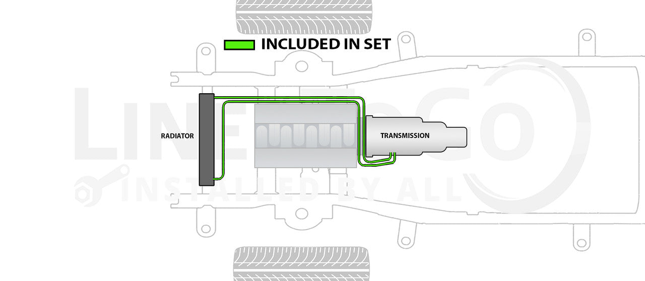 Ensemble de conduites de transmission EZ Install pour Jeep Wrangler 2003 4.0L TCL-170-SS1A en acier inoxydable