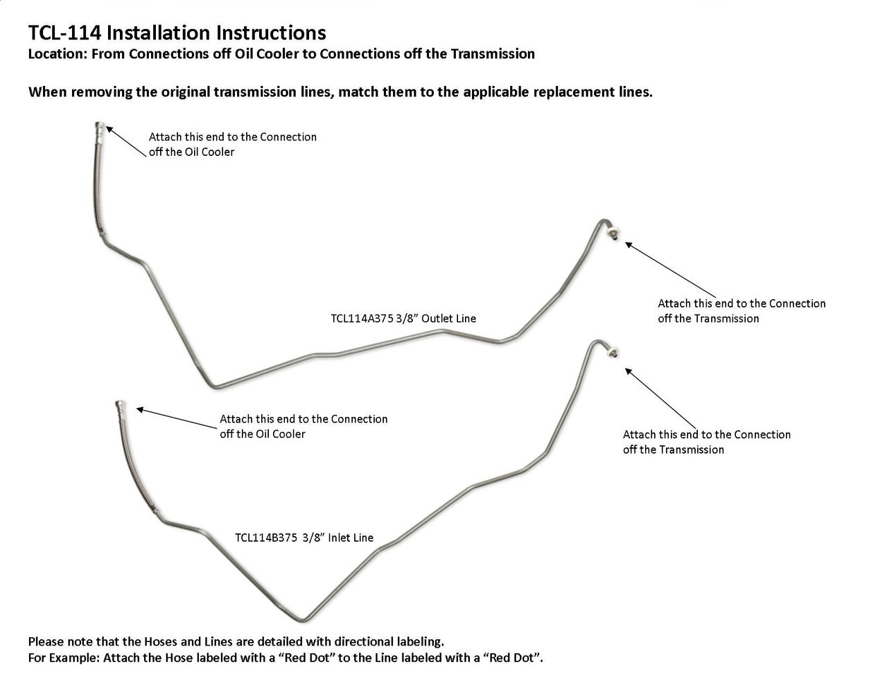 Dodge Ram 1500 Transmission Line Set 2006 4.7L TCL-114-1F
