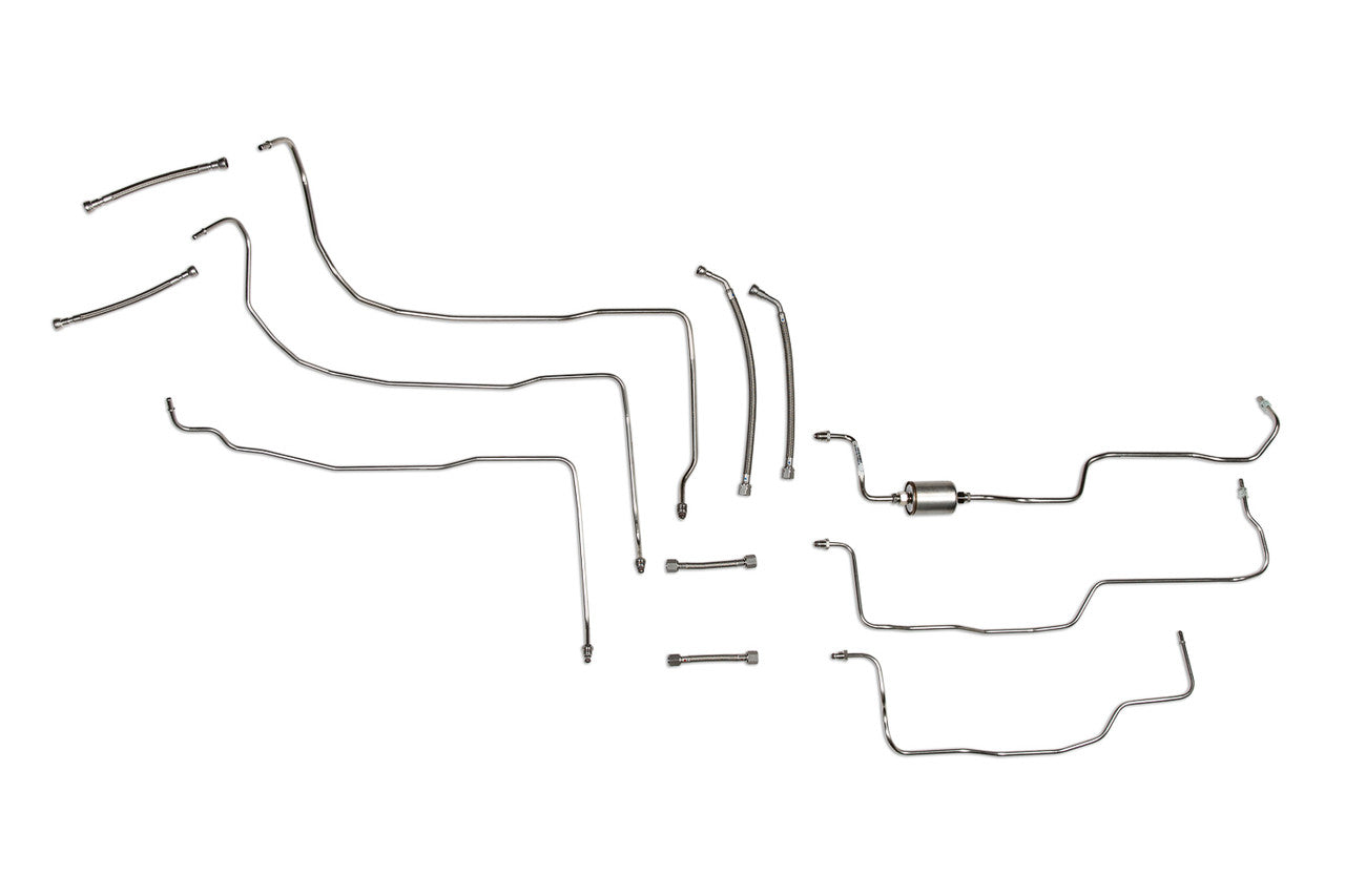 GMC Sierra Fuel Line Set 2004 C/K1500 Carry Over Model Reg Cab 5.3L Flex Fuel SS488-HX2C Stainless Steel